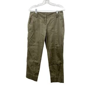 LOFT Womens Olive Green Casual Utility Cargo Capris Pants Size 4